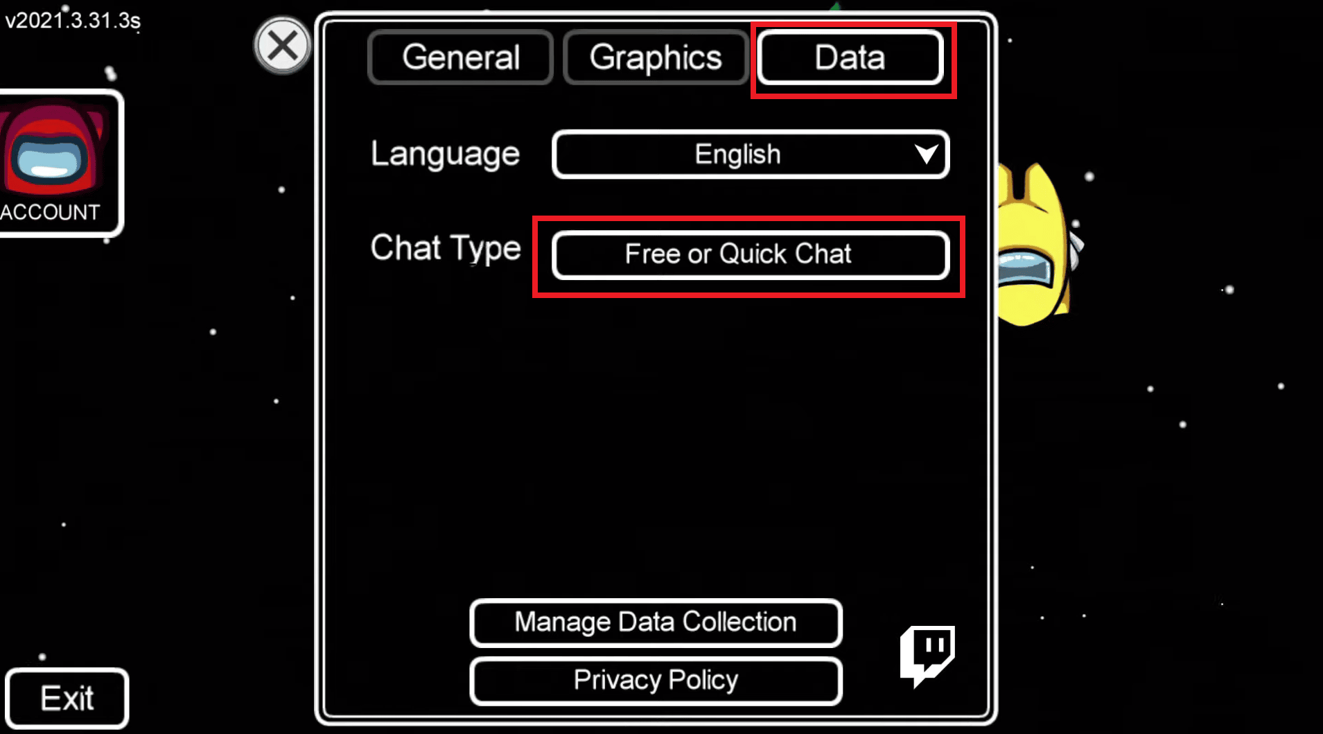 Aba Dados - Tipo de Chat - Chat Grátis ou Rápido