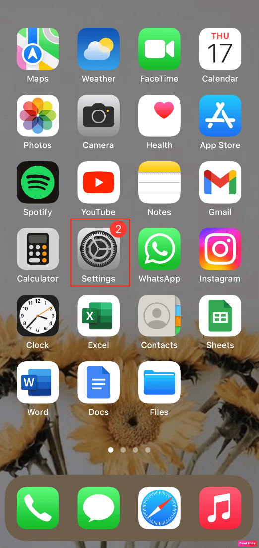 iphone'da ayarlar seçeneğine gidin