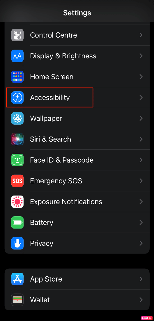 iphone'da erişilebilirliğe dokunun