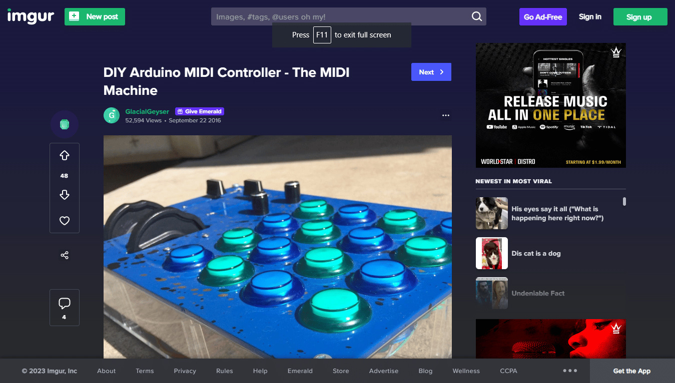 controlador midi imgur arduino