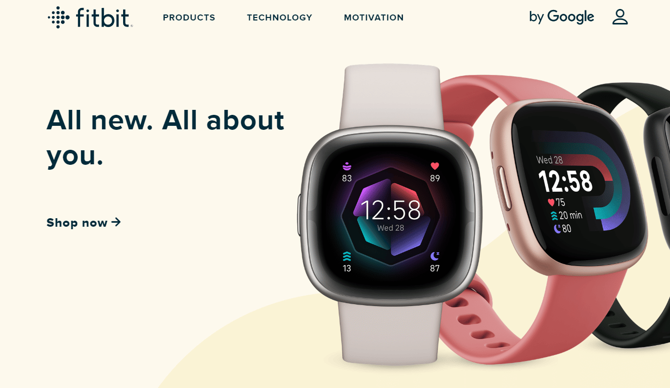 Fitbit のウェブサイト