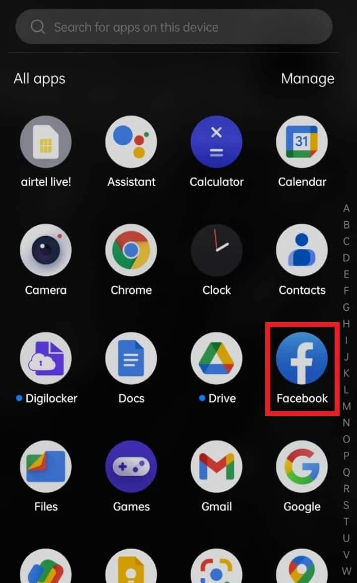 Clique no logotipo do Facebook | como mudar avatar no facebook