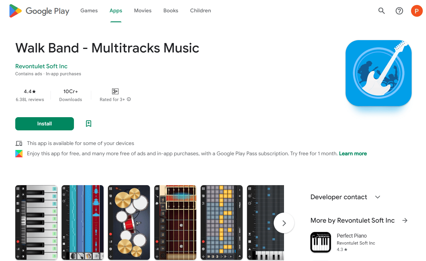 لعبة Walk Band Multitracks Music playstore