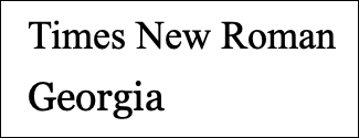 Times New Roman ve Gürcistan