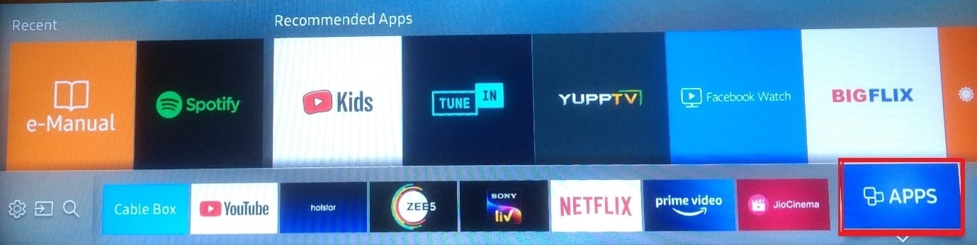 APPS Samsung Smart TV Empfohlene Apps
