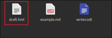 新创建的 HTML 文件。
