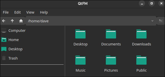 기본 QtFM 인터페이스