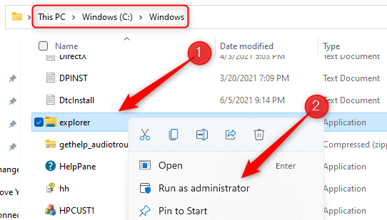 Rulați File Explorer ca administrator.