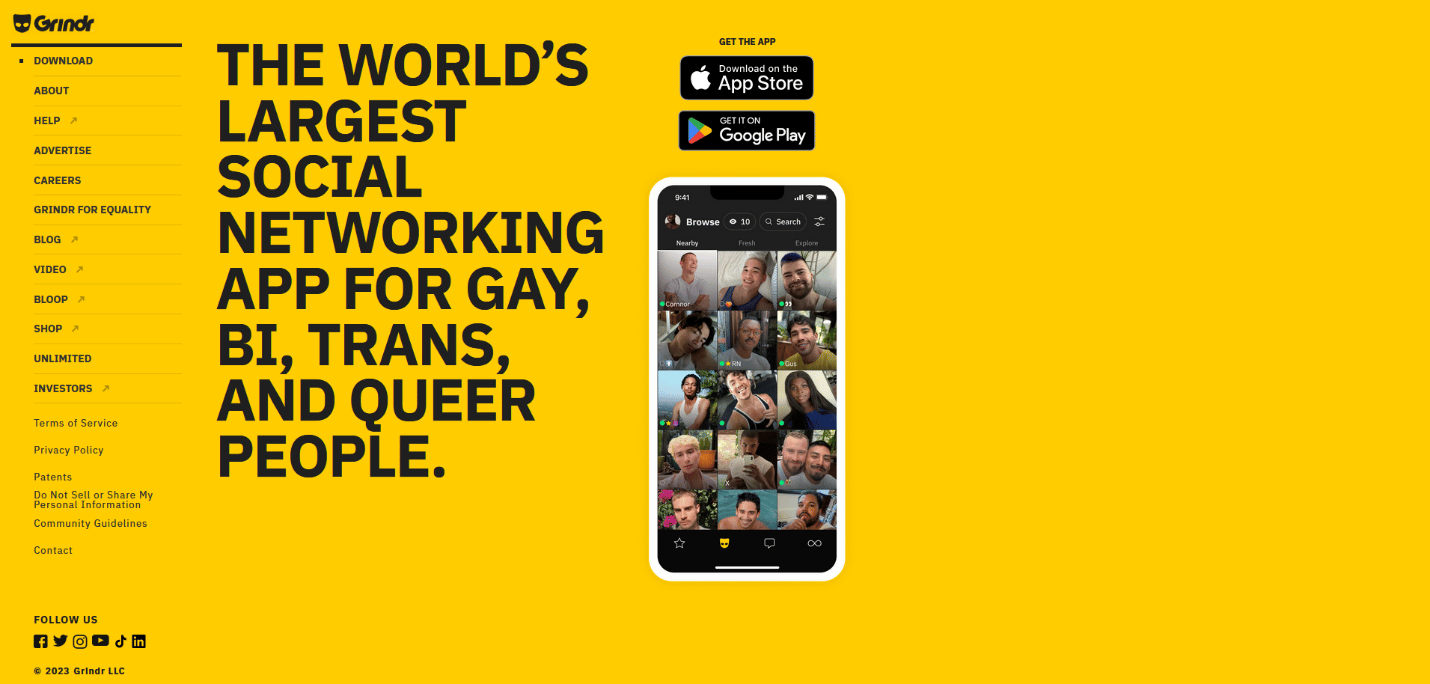 Site-ul oficial Grindr. 17 cele mai bune aplicații de întâlniri din India
