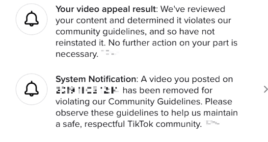 Avez-vous enfreint les directives communautaires de TikTok ?
