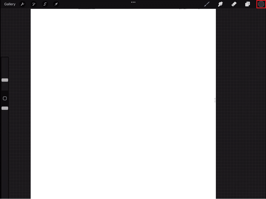 حدد منتقي الألوان في تطبيق Procreate. إصلاح Procreate Fill Color لا يعمل