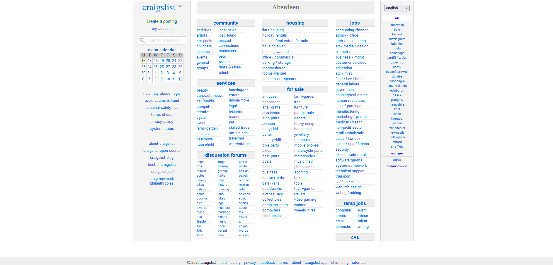Site officiel de Craiglist