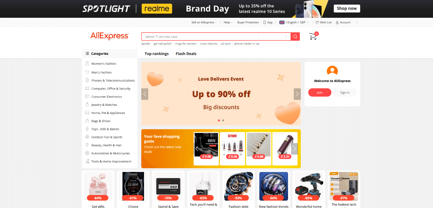 Site officiel AliExpress