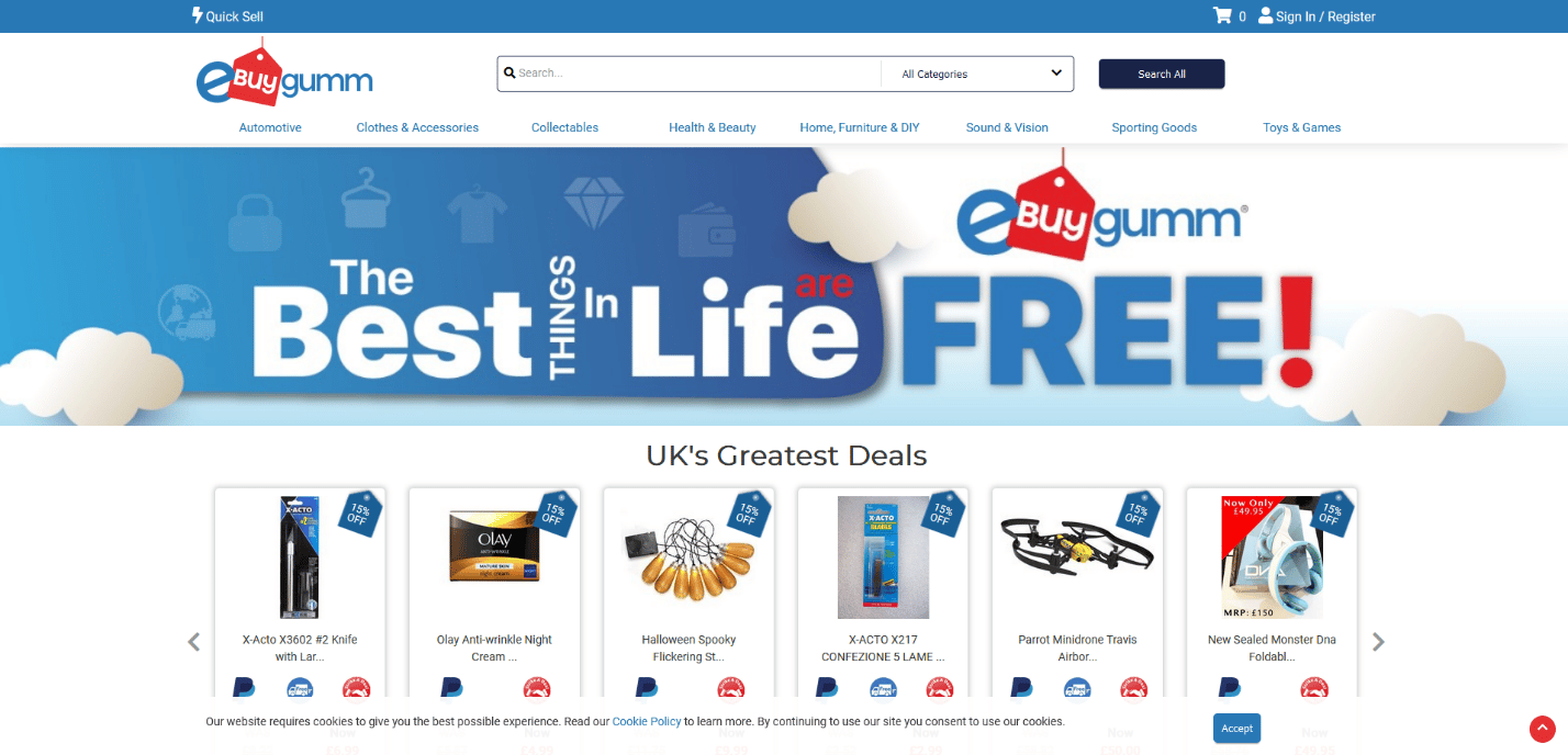 Site officiel britannique d'eBUYgumm. 34 meilleures alternatives eBay au Royaume-Uni