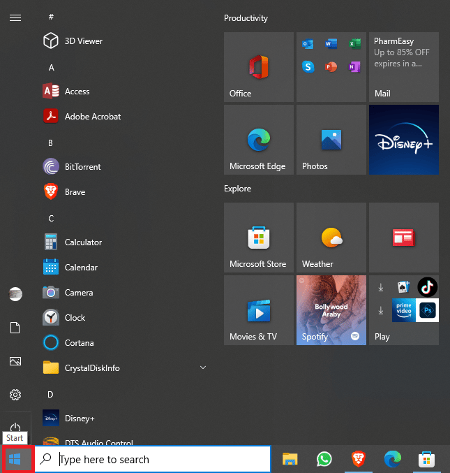 حدد موقع رمز البدء وانقر فوقه على سطح المكتب. إصلاح Twitter لا يفتح Windows 11
