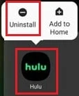 ถอนการติดตั้ง hulu