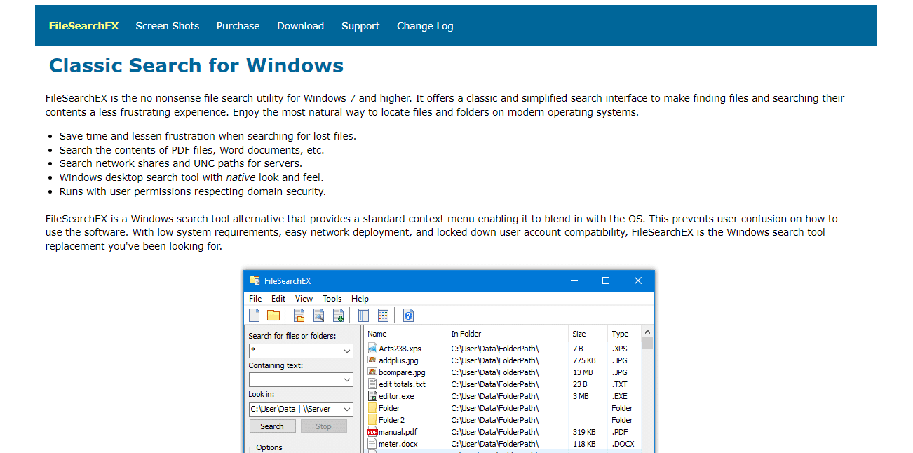 موقع FileSearchEX