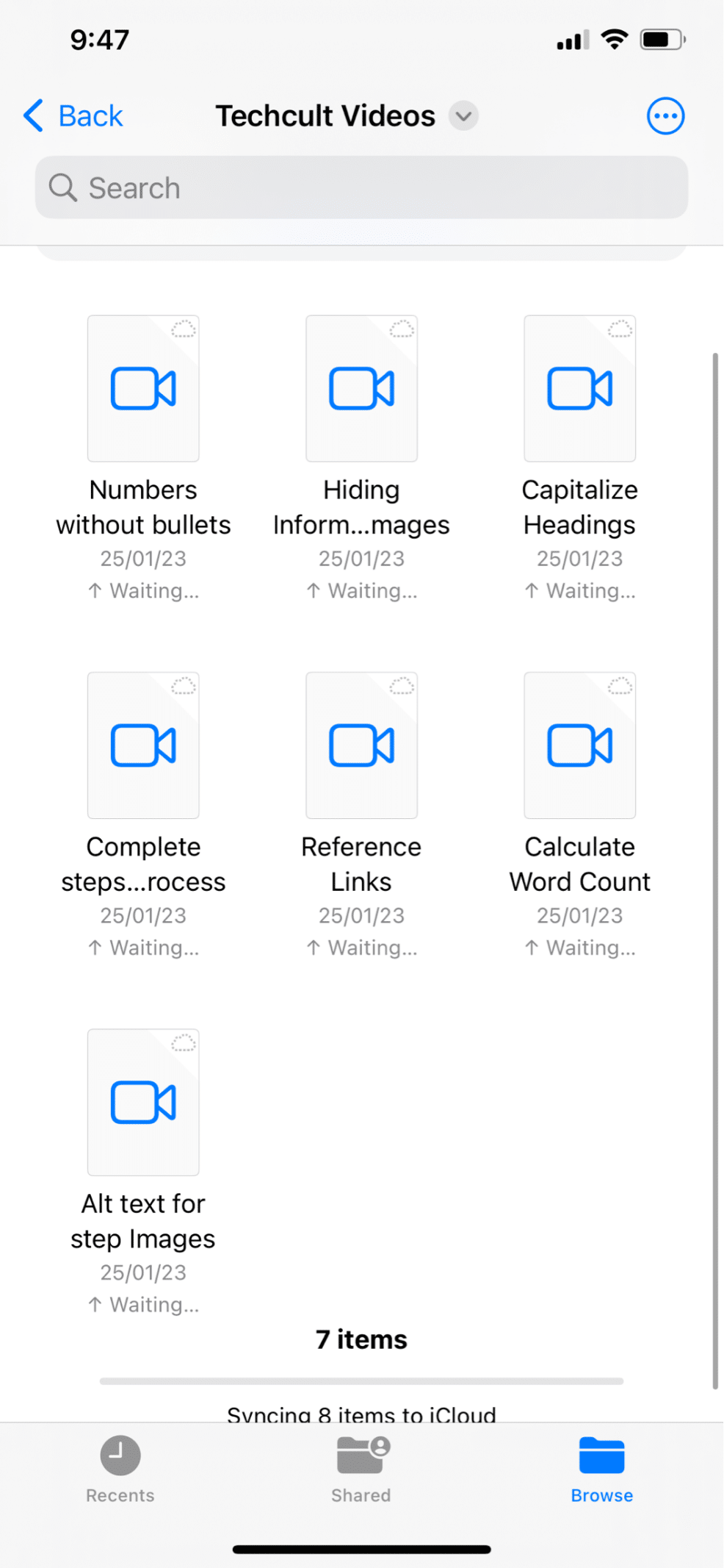 新しいフォルダをタップして、ZIP ファイルの内容を表示します