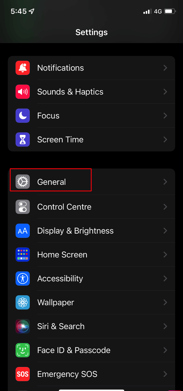單擊常規。修復 Apple 地圖不起作用的 13 種方法