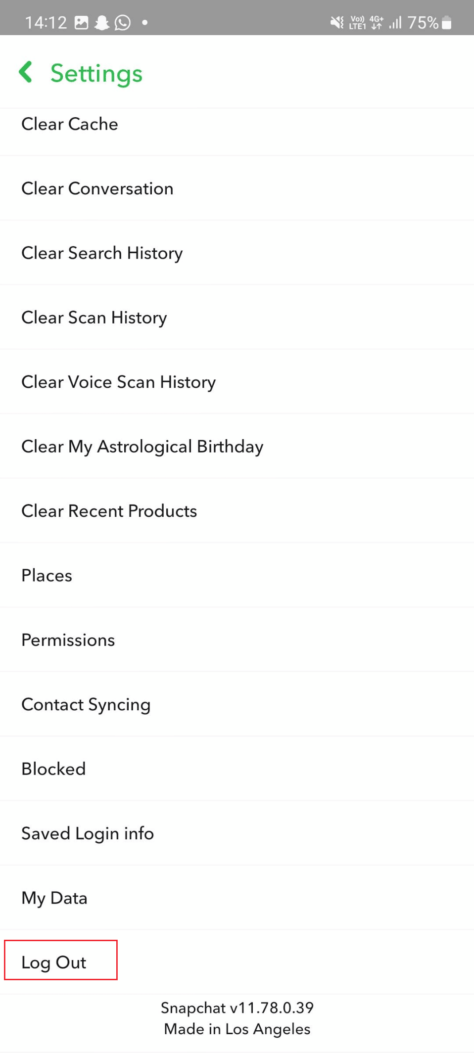 スナップチャットをログアウトします。 Snapchat フィルターが機能しない問題を修正する 10 の方法