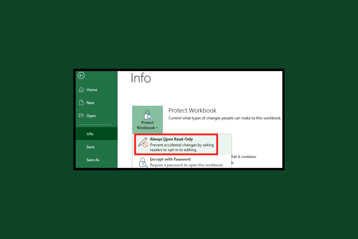 Excelファイルを読み取り専用にする方法