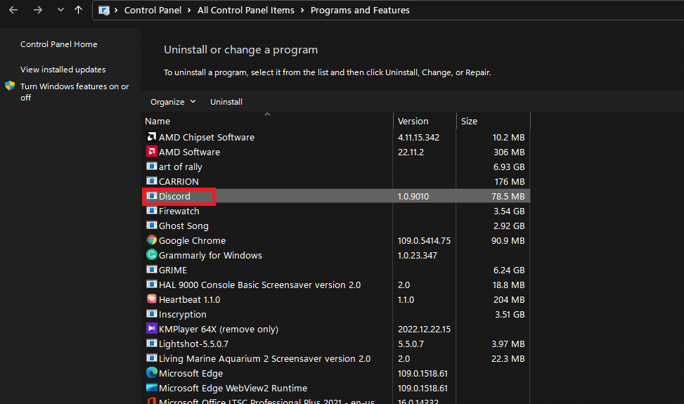 Seleziona l'app Discord e fai clic destro su di essa. Risolto il problema con la ricerca di Discord che non funzionava su PC