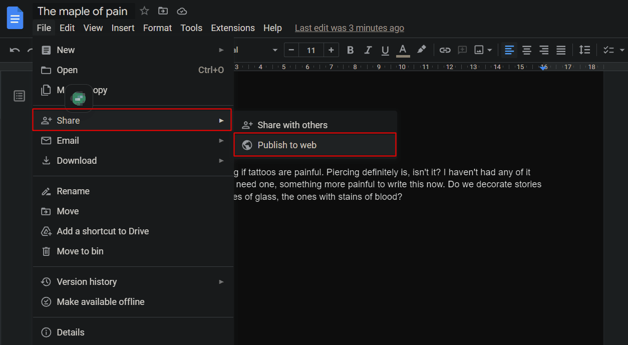 Pubblica il tuo file