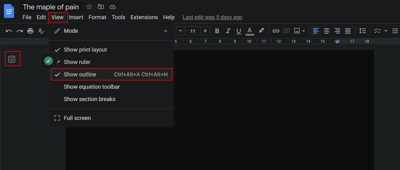 Schema per organizzare