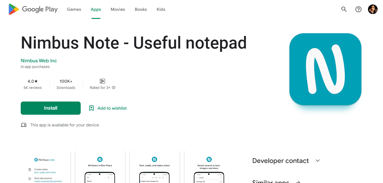 Nimbus Notes es una de las mejores aplicaciones de notas para Android