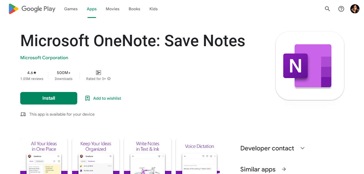 Microsoft OneNote. Las 23 mejores aplicaciones de notas para Android