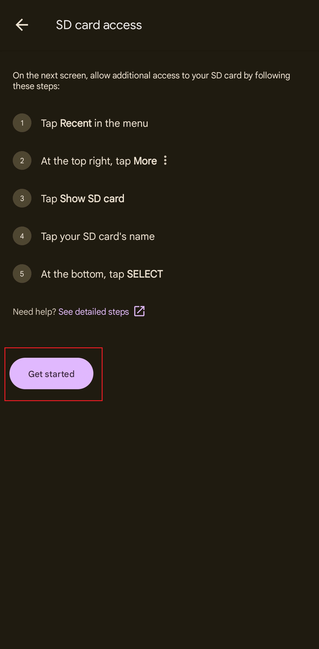 Option de démarrage