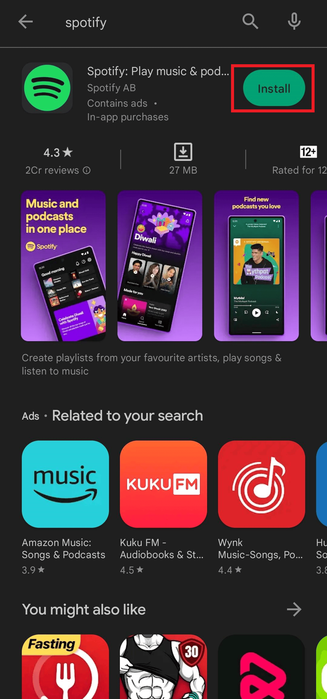 reinstallare spotify. Correggi nessun suono su Spotify su Android