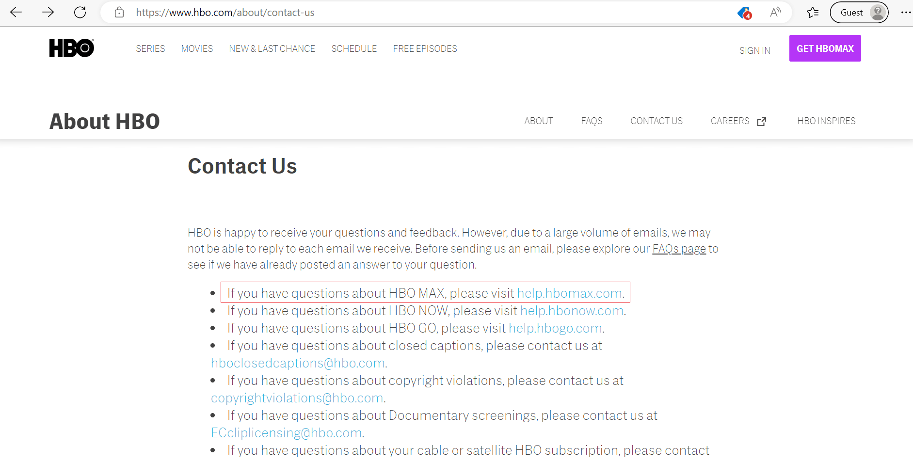 hbo contattaci pagina web | HBO Max non funziona su PS4 o PS5