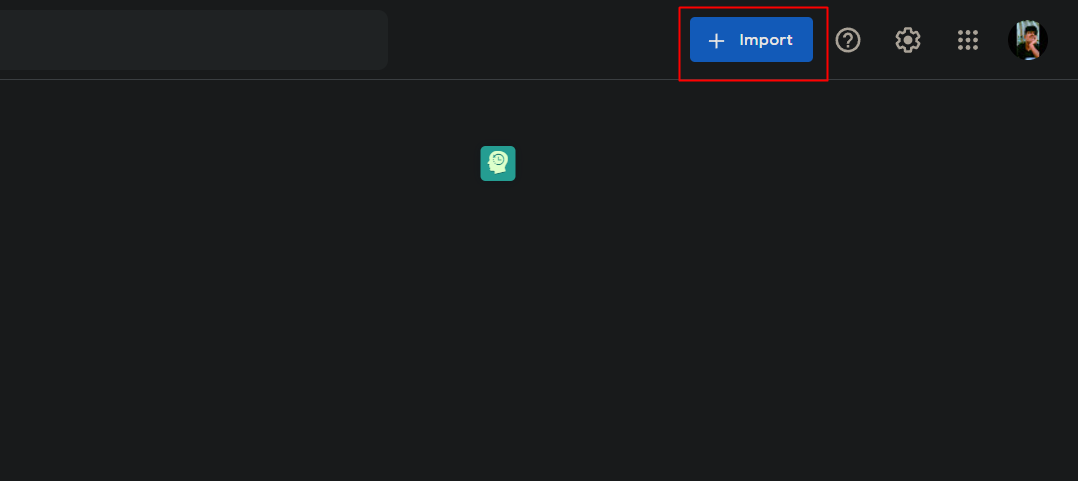 +파란색 가져오기 옵션