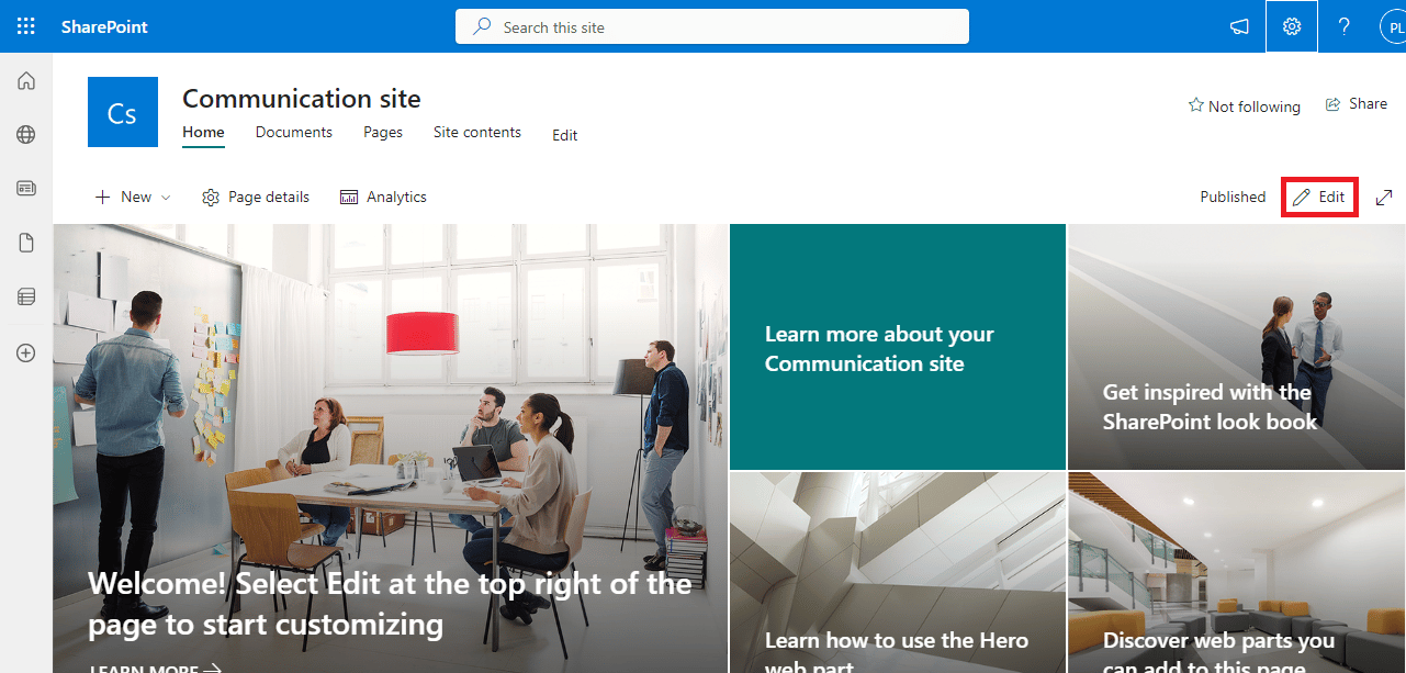 faceți clic pe pictograma Editați. Cum se rezolvă partea Web Editare SharePoint nepermise