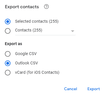 klicken Sie auf Exportieren