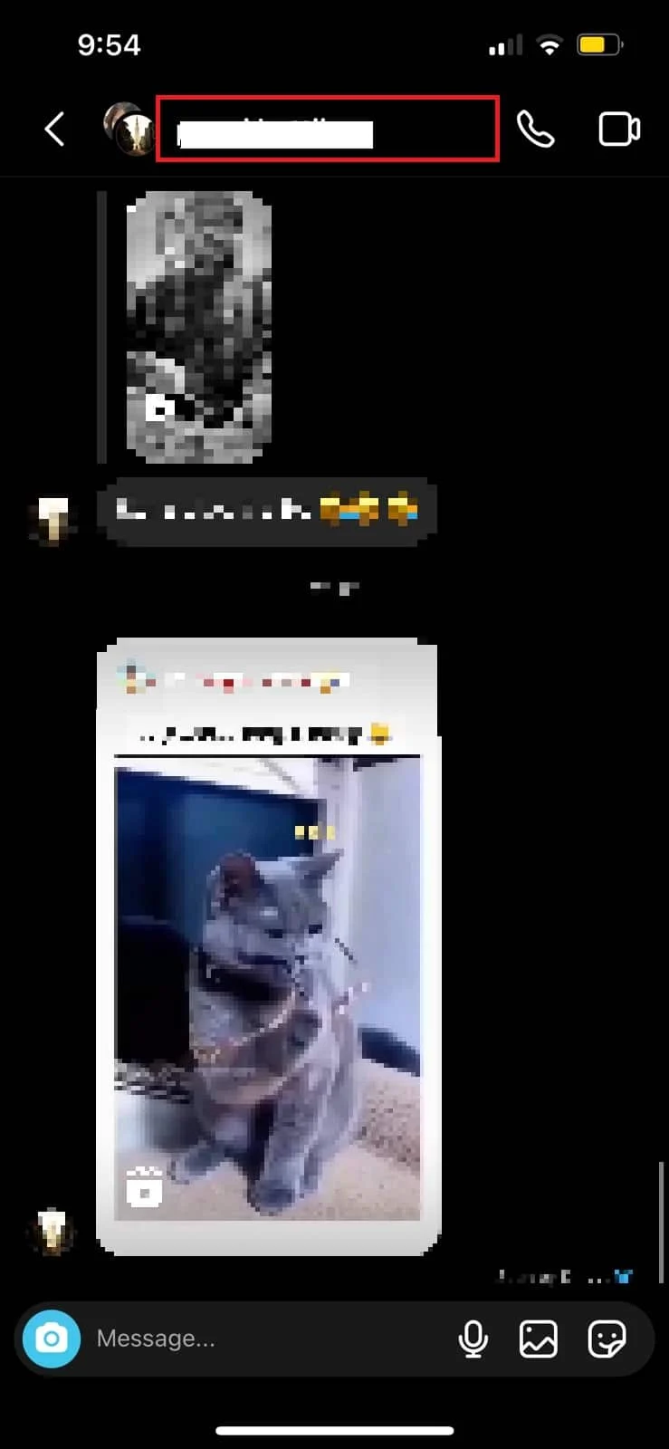 Tippen Sie oben im Gruppenchat auf den Gruppennamen.