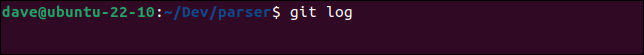 Git リポジトリ ログの確認