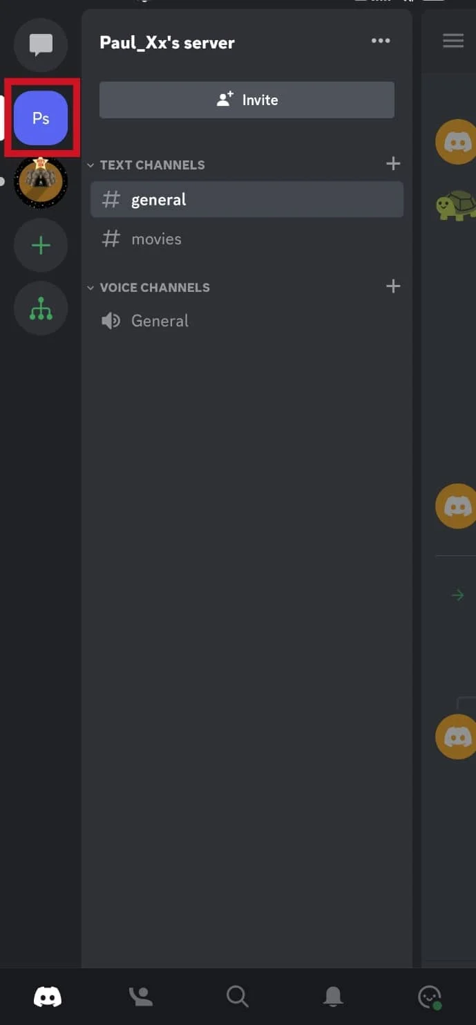 Tippen Sie auf einen Discord-Server, auf dem jemand hinzugefügt werden soll. So entfernen Sie jemanden aus der Discord-Gruppe