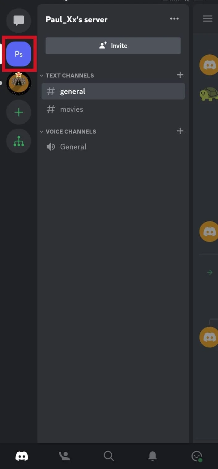 Tippen Sie auf den Discord-Server. So entfernen Sie jemanden aus der Discord-Gruppe