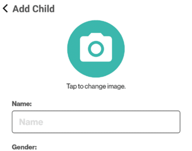 次のプロンプト画面にお子様の情報を追加します | GizmoWatch 2 をリセットする方法