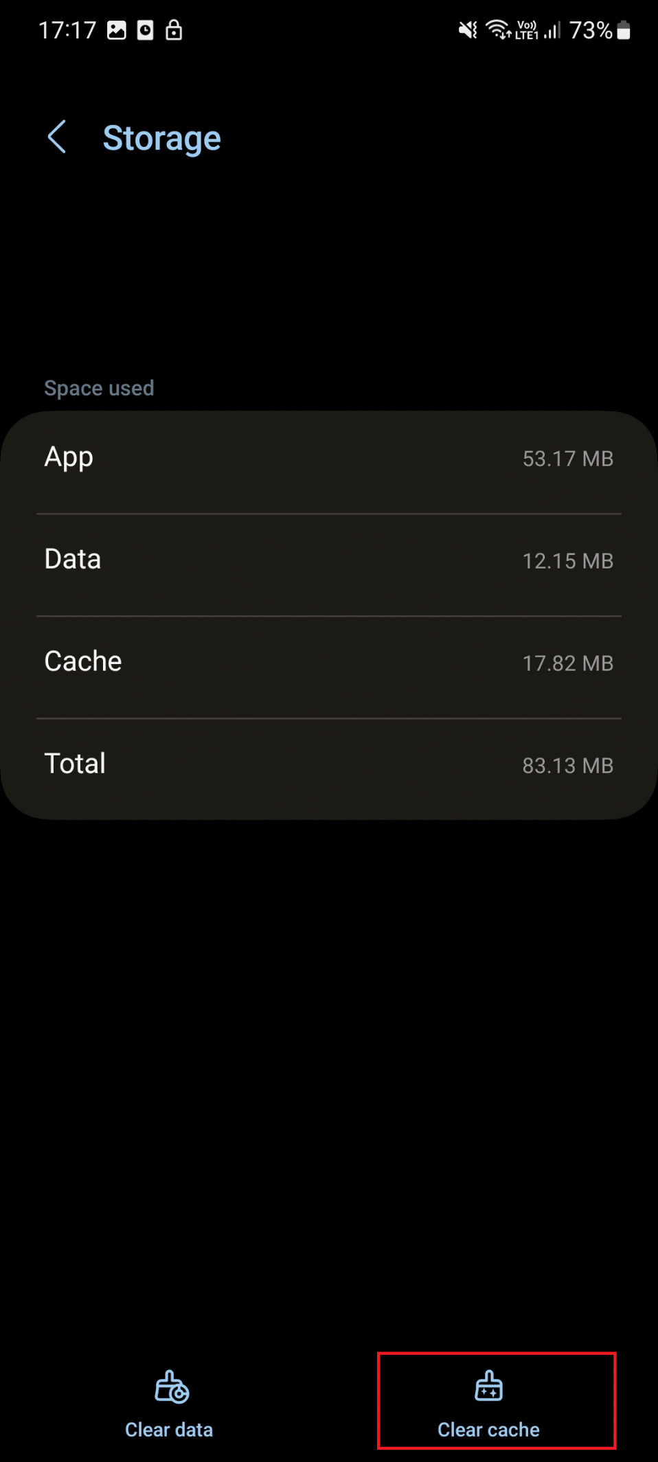 bersihkan cache