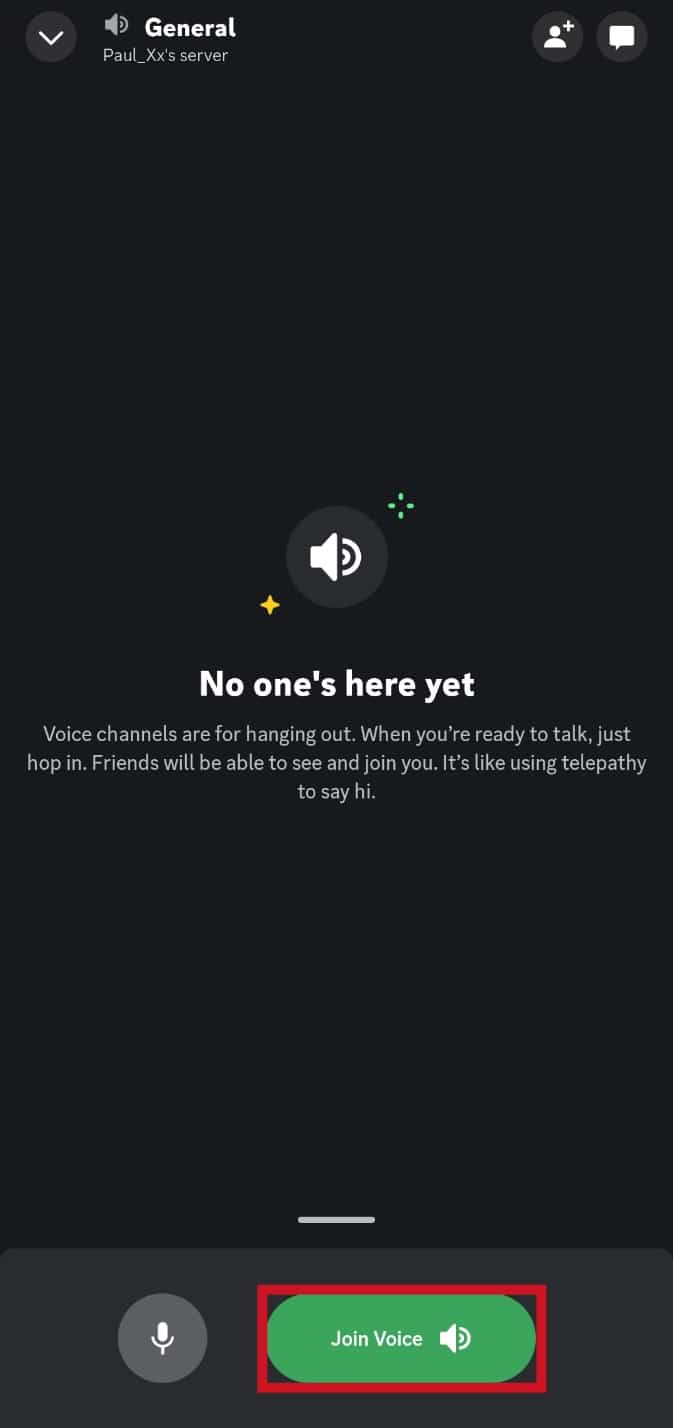 Tippen Sie unten auf die Schaltfläche Voice beitreten. So streamen Sie Disney Plus auf Discord