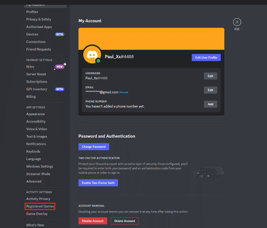 Klicken Sie auf Registrierte Spiele