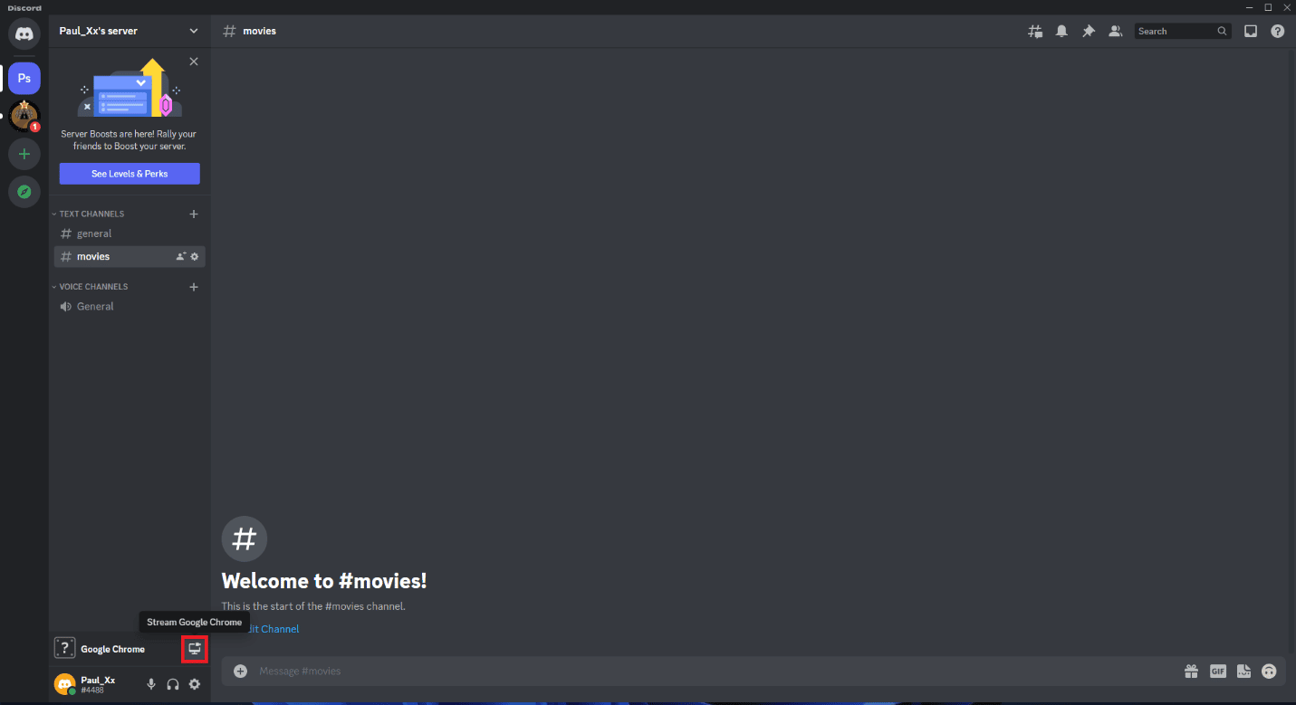 Klicken Sie auf das Symbol Google Chrome streamen