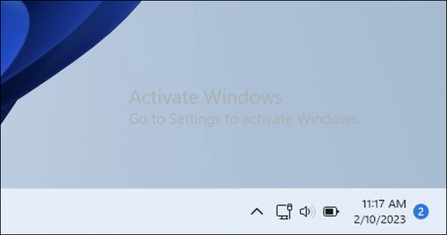 ลายน้ำ "เปิดใช้งาน Windows" ใน Windows 11