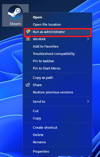 Klicken Sie auf die Option Als Administrator ausführen