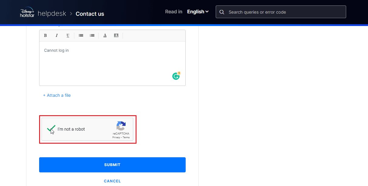 私はロボットではありませんのチェックボックスをクリックします。 Disney Plus AutoplayがChromeで機能しない問題を修正する8つの方法
