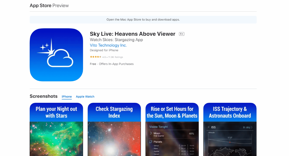 Pagina de instalare a aplicației Sky Live