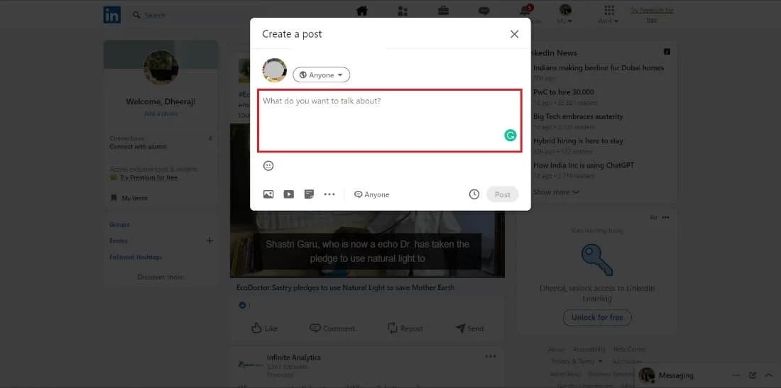 YouTube ビデオのリンクを [ビデオ] セクションに貼り付けます。